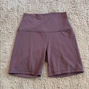 CRZ YOGA Women's High-Waisted Purple Bike Shorts